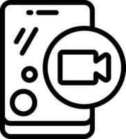 Screen Recoder Outline Style Icon vector