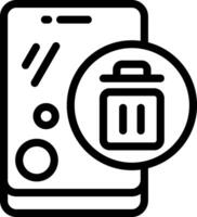 Uninstall Outline Style Icon vector