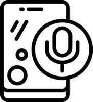 Recorder Outline Style Icon vector
