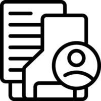 Client Files Folder Outline Style Icon vector