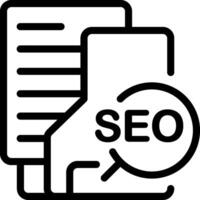SEO Folder Outline Style Icon vector