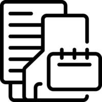 Calendar Folder Outline Style Icon vector