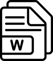 Microsoft Word File Outline Style Icon vector
