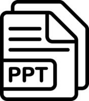 Presentation file Outline Style Icon vector