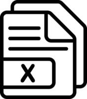 Spreadsheet file Outline Style Icon vector