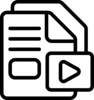 File Outline Style Icon for MP4 Outline Style Icon vector