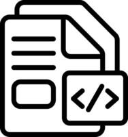 Programming or script file Outline Style Icon vector