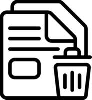 Trash or removed file vector