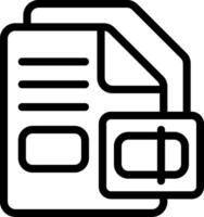 Outline Style Icon for renaming a file vector
