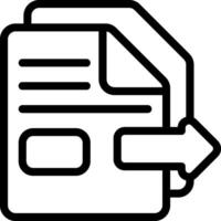 Duplicate or copy Outline Style Icon vector