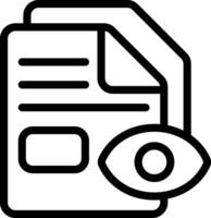 Outline Style Icon to preview file contents vector