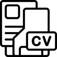 Resume Folder Outline Style Icon vector