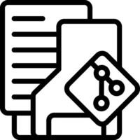 Git Folder Outline Style Icon vector