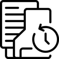 Backups Folder Outline Style Icon vector