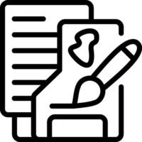 Design Folder Outline Style Icon vector