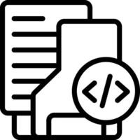 Developer Folder Outline Style Icon vector
