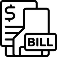 Invoice Folder Outline Style Icon vector
