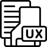 UX Folder Outline Style Icon vector