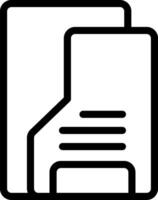Black Folder Outline Icon vector