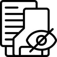 Private Folder Outline Style Icon vector