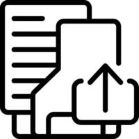 Upload Folder Outline Icon vector