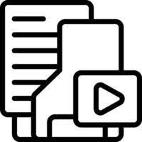 Media Folder Outline Style Icon vector