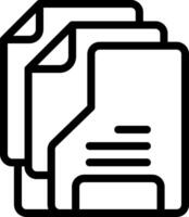 Document Folder Outline Style Icon vector