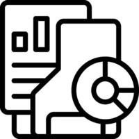 Reports Folder Outline Style Icon vector