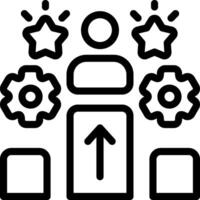 Competitive Advantage Outline Style Icon vector