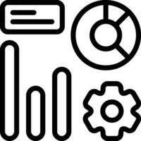 KPI Metrics Outline Style Icon vector