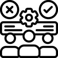 Decision Making Outline Style Icon vector