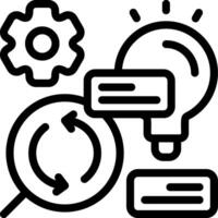 Lean Management Outline Style Icon vector