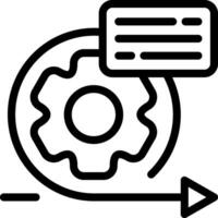 Agile Methodology Outline Style Icon vector