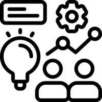 Business Process Outline Style Icon vector