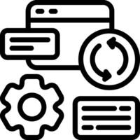 Automation Outline Style Icon vector