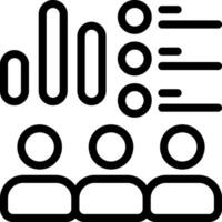 Customer Segmentation Outline Style Icon vector
