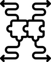 Diversification Strategy Outline Style Icon vector