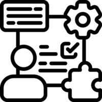 Human Resources Strategy Outline Style Icon vector