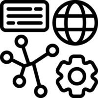 Digital Transformation Outline Style Icon vector