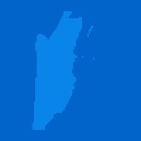 Blue halftone dot outline map background of Belize vector