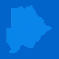 Blue halftone dot outline map background of Botswana vector