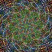 Abstract swirling fractal background vector