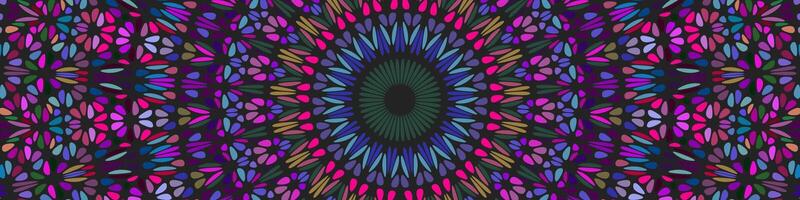 Abstract dynamic round pattern background - floral hypnotic circular colorful graphic vector
