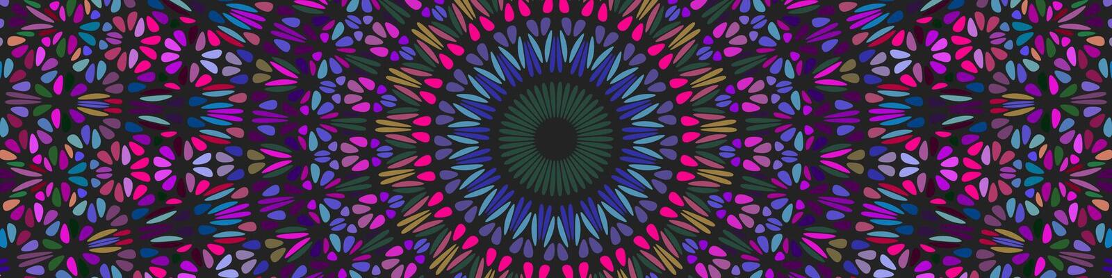 Abstract dynamic round pattern background - floral hypnotic circular colorful graphic