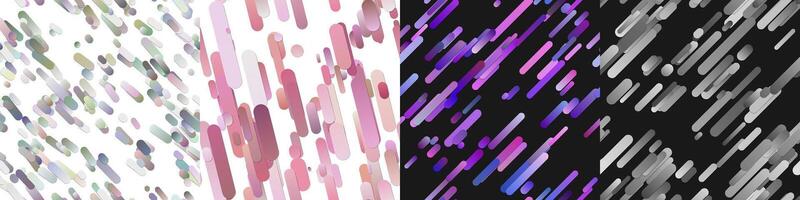 Seamless gradient angular stripe background set vector