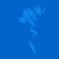 Blue halftone dot outline map background of Faroe Islands vector