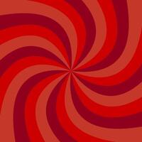 Hypnotic spiral vortex starburst background design - abstract red graphic vector
