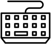 Keyboard Icon, Black And White Outline Icon Symbol vector