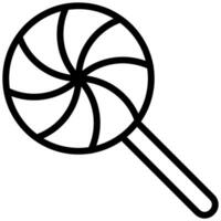 Lollipop Outline Icon Design, Black And White Outline Icon Symbol vector