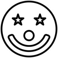 Clown Outline Icon, Black And White Outline Icon Symbol vector